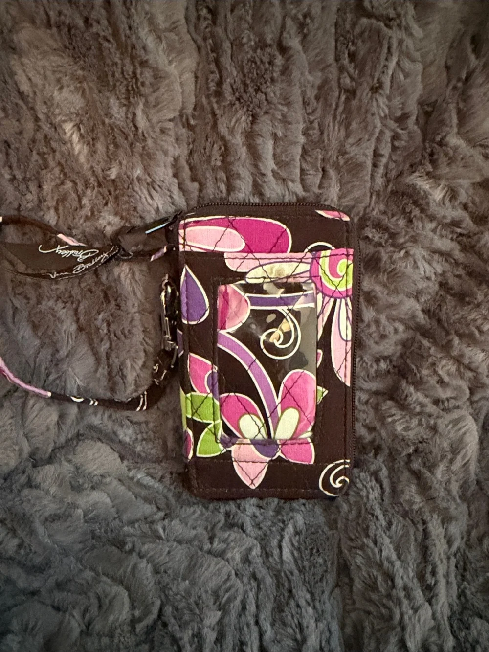 Vera Bradley Pink & Green Floral Wristlet Phone Case